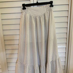 Favlux / Blank and White Poka Dot Max Skirt / Small